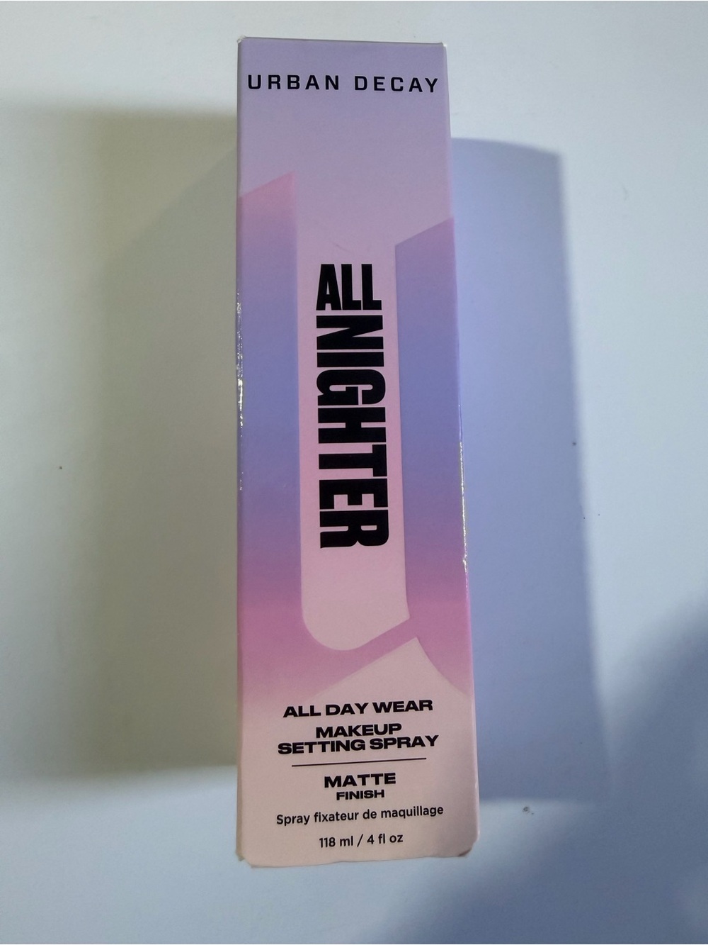 Urban Decay All Nighter Matte Setting Spray — Pink Lavender Gradient